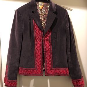 RARE❤️ Tory Burch embroidered Jacket Size 8